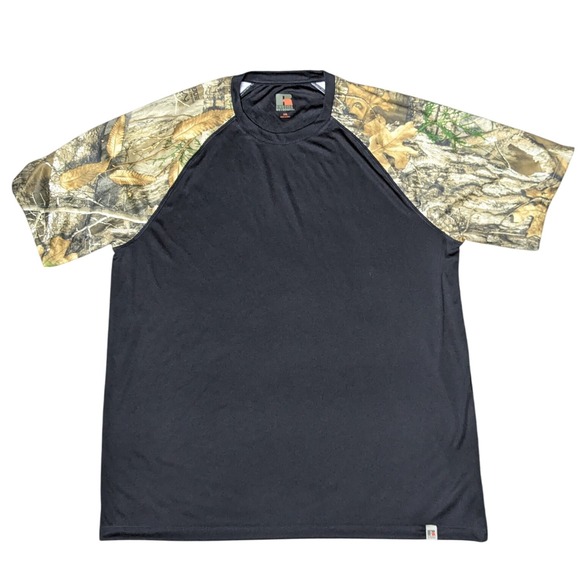 Russell Athletic Realtree Edge Athletic Camo Black‎ Short Sleeve T-Shirt Men 2XL - Picture 1 of 6